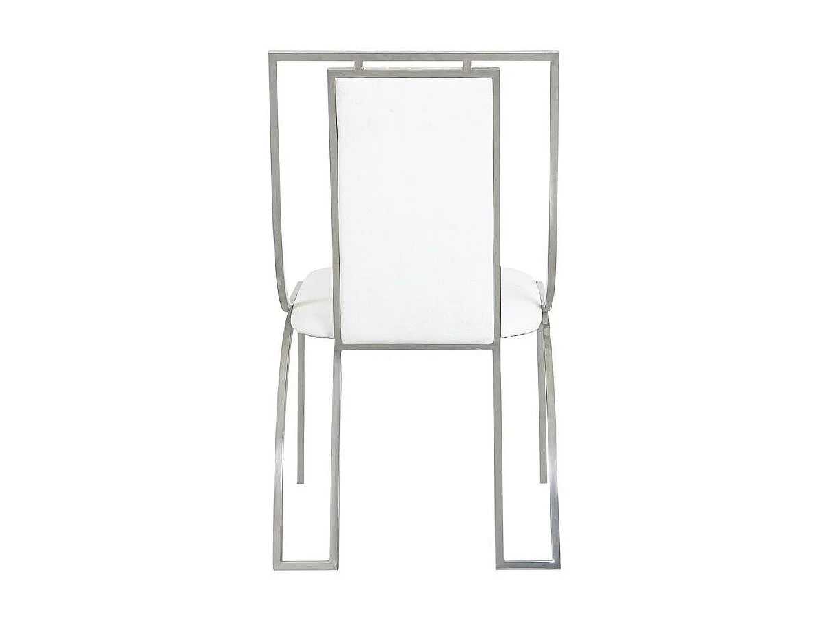 Lot de 2 Chaises Design "Lopin" 90cm Blanc
