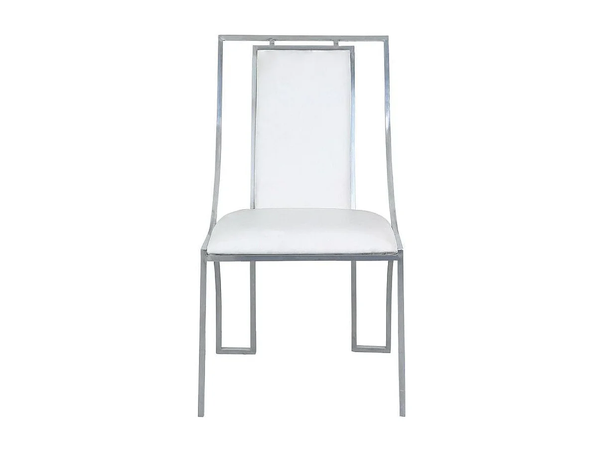 Lot de 2 Chaises Design "Lopin" 90cm Blanc