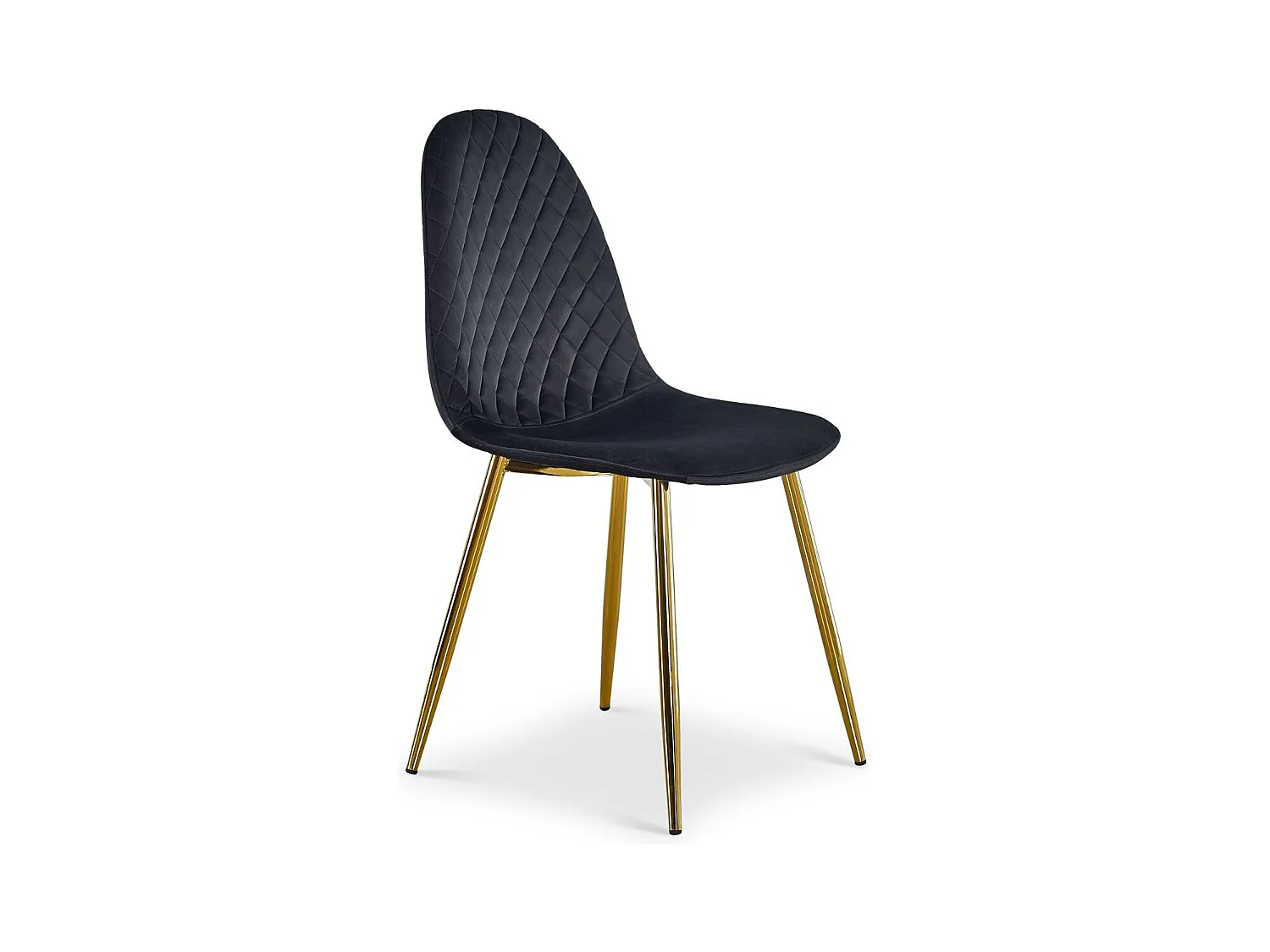 Lot de 4 Chaises en Velours "Waynor" 87cm Noir