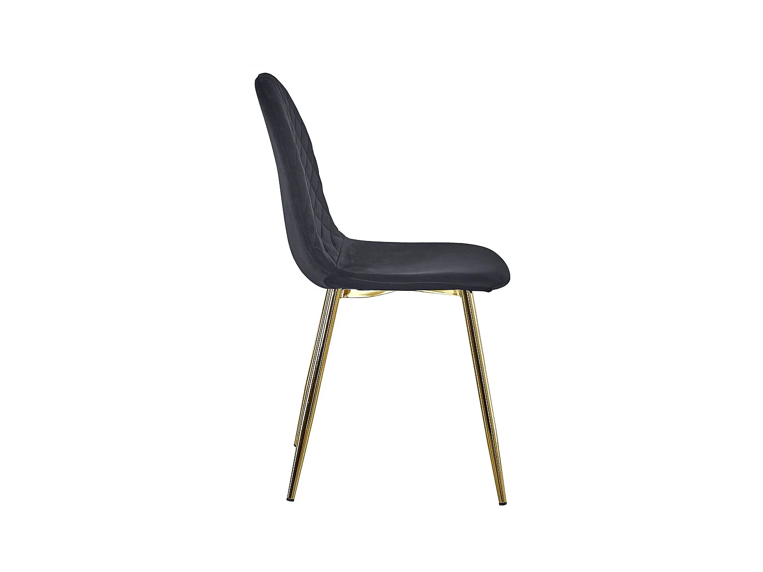 Lot de 4 Chaises en Velours "Waynor" 87cm Noir