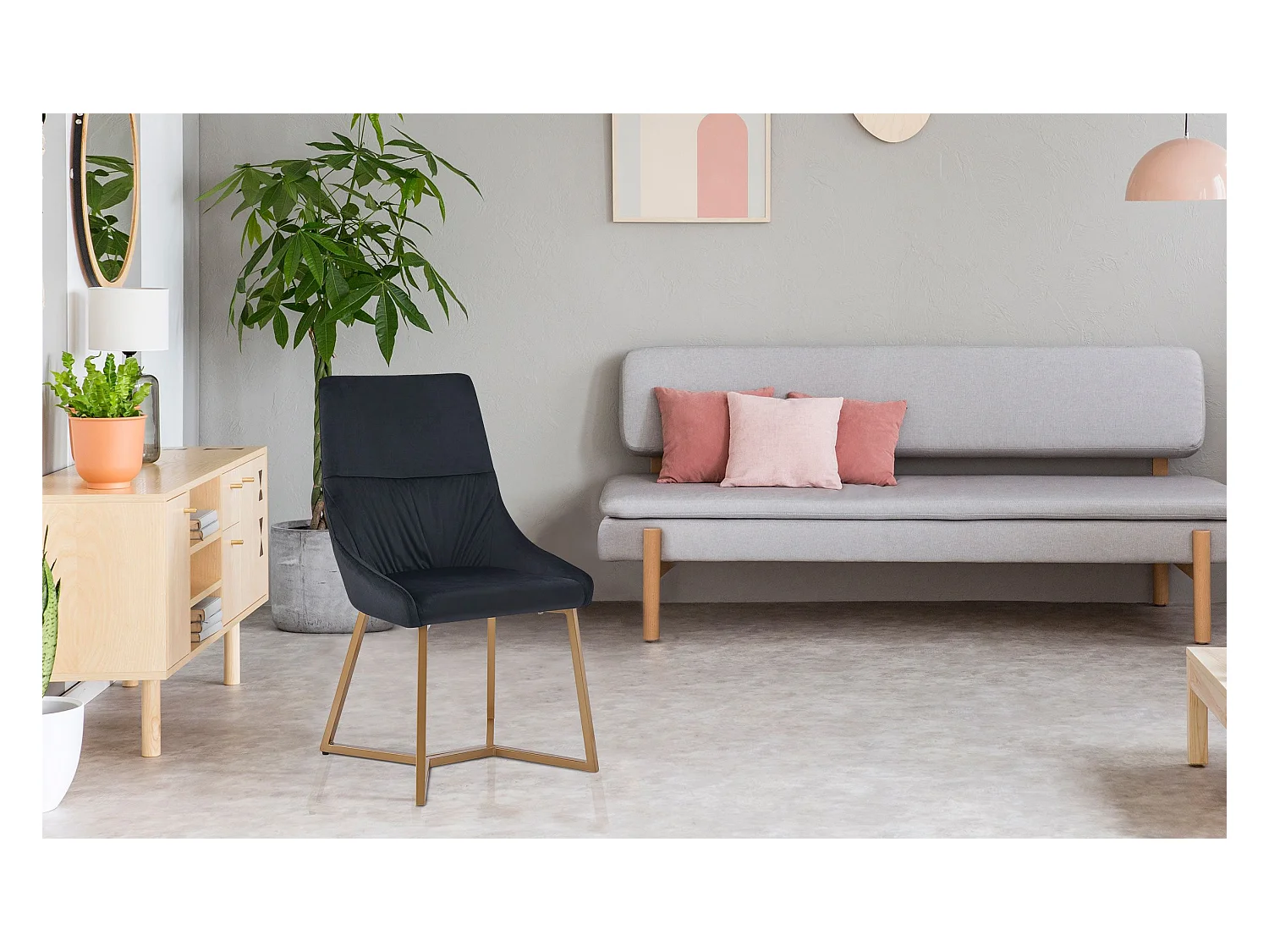 Lot de 2 chaises matelassées Foldie Velours Noir