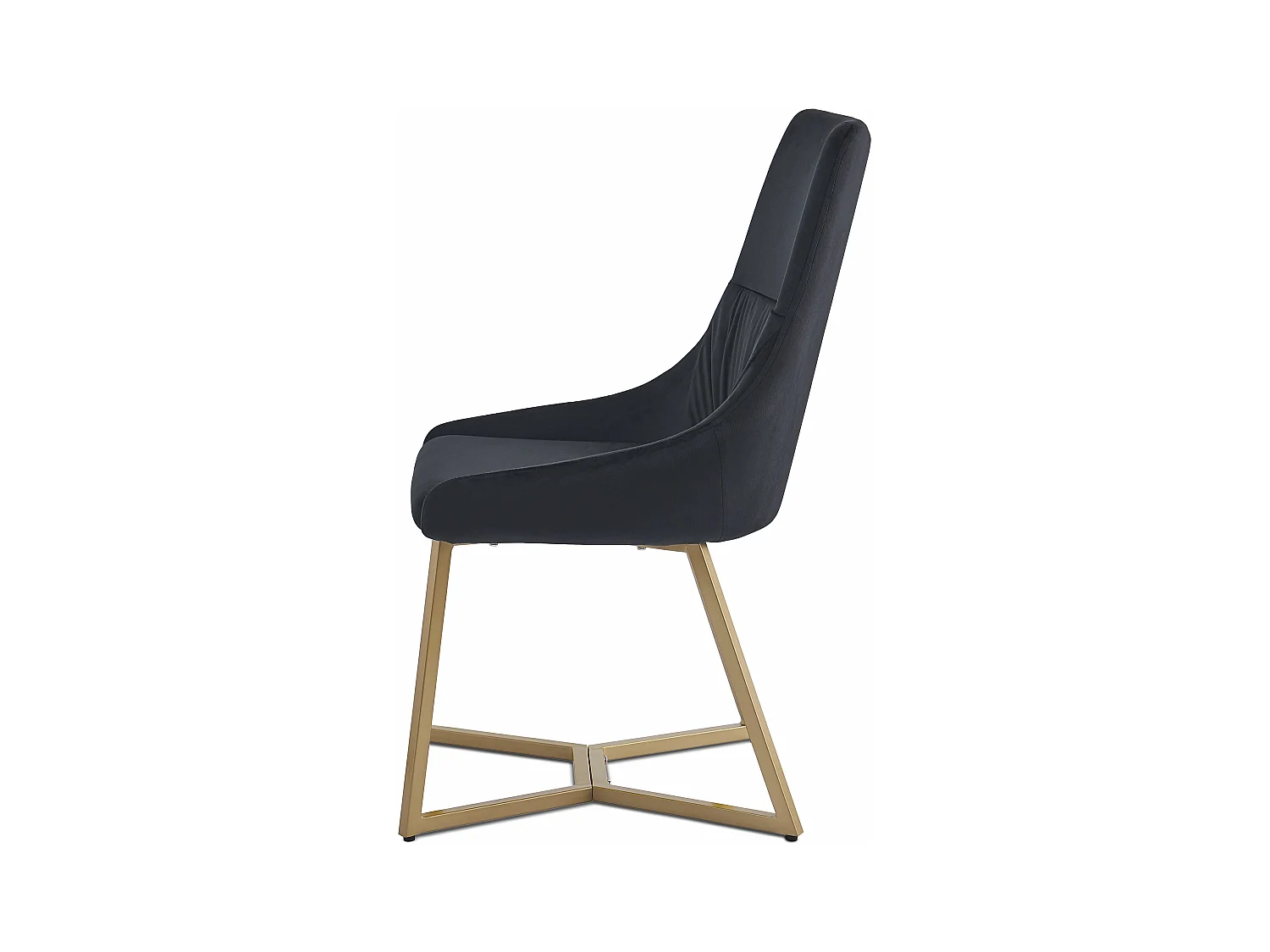 Lot de 2 chaises matelassées Foldie Velours Noir