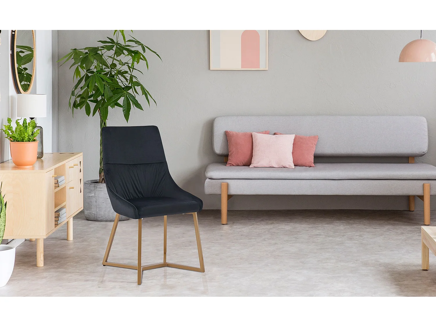 Lot de 2 chaises matelassées Foldie Velours Noir