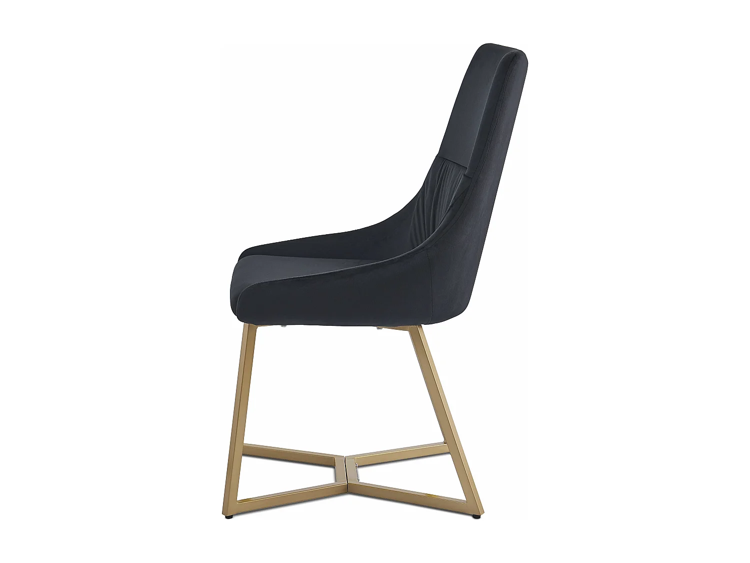 Lot de 2 chaises matelassées Foldie Velours Noir