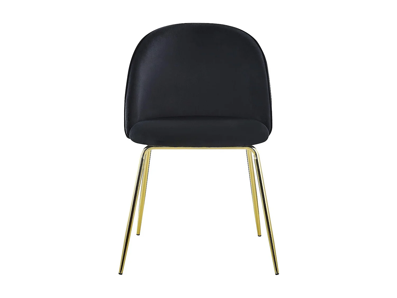Lot de 2 Chaises Design en Velours "Lia" 79cm Noir