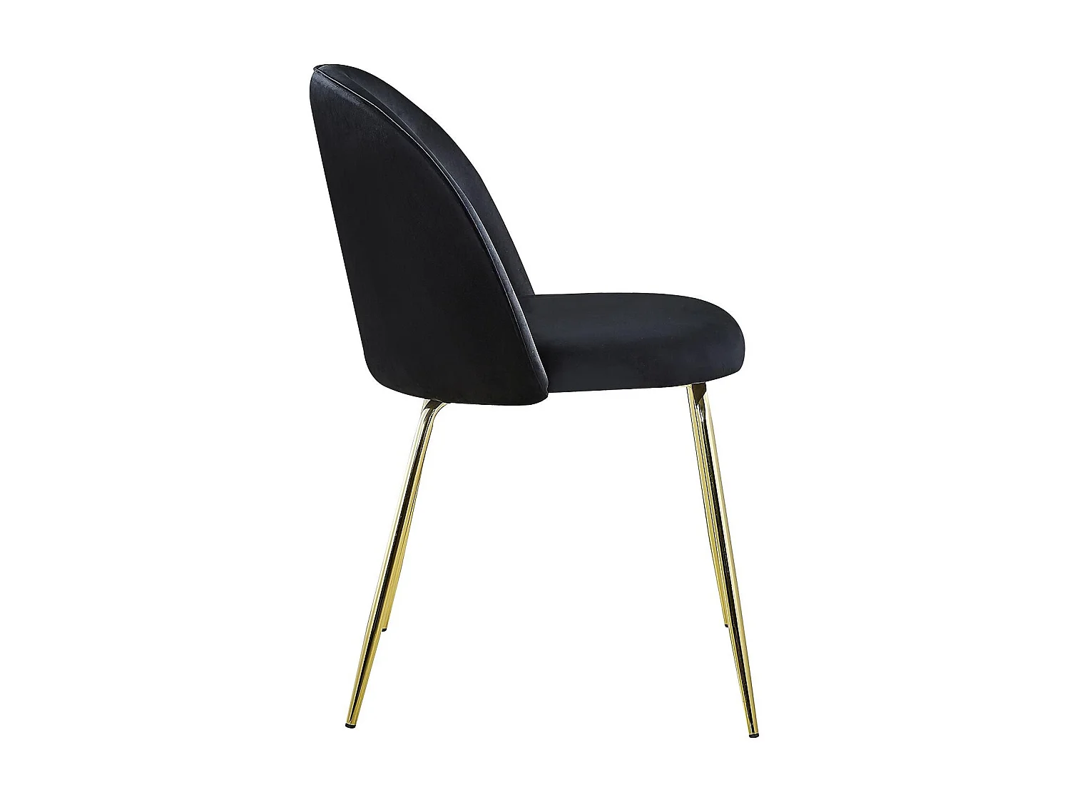 Lot de 2 Chaises Design en Velours "Lia" 79cm Noir
