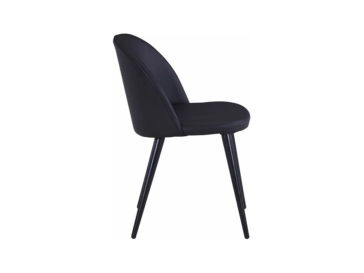 Lot de 4 Chaises Design Simili "Morro" 75cm Noir