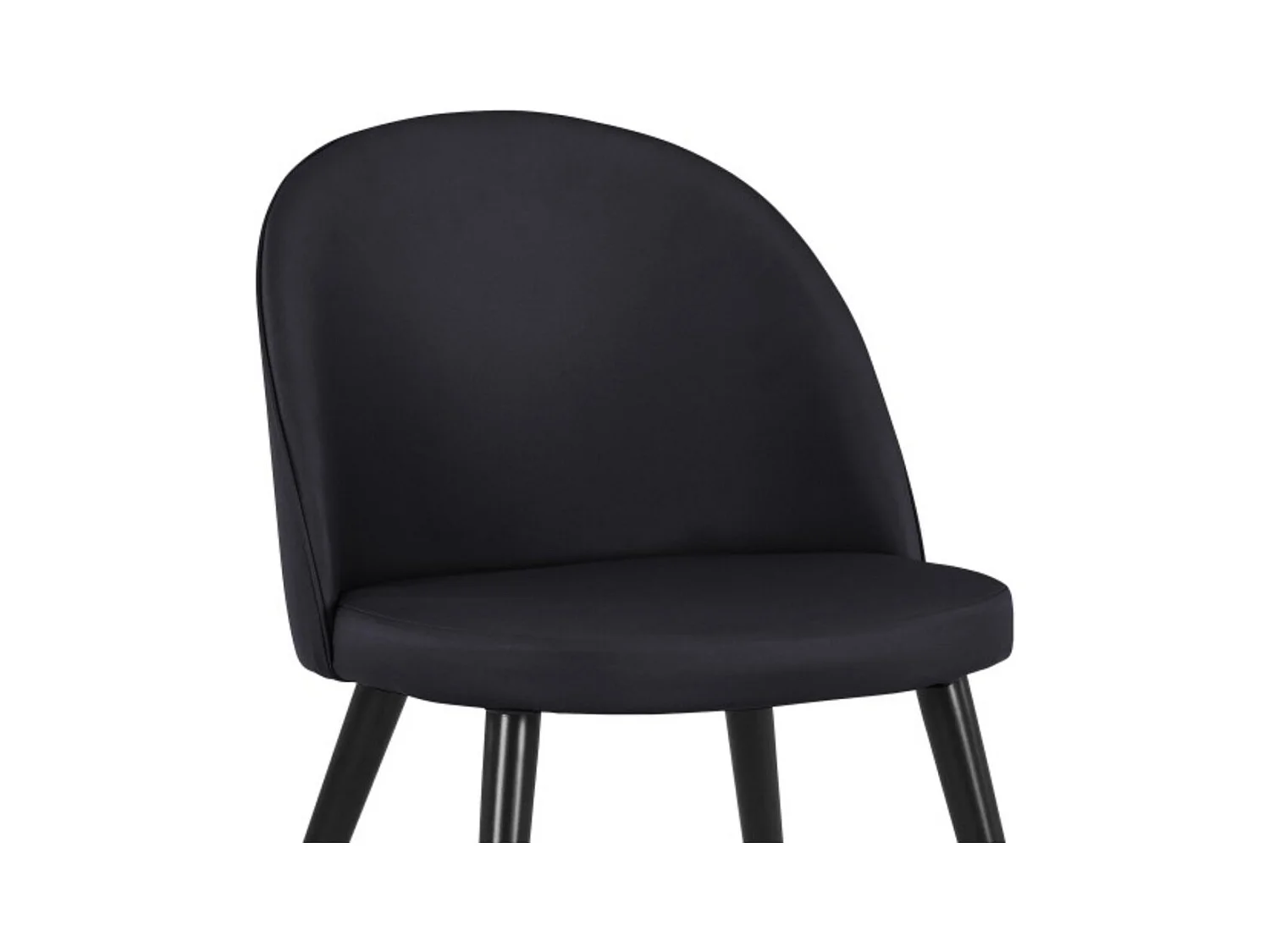 Lot de 4 Chaises Design Simili "Morro" 75cm Noir