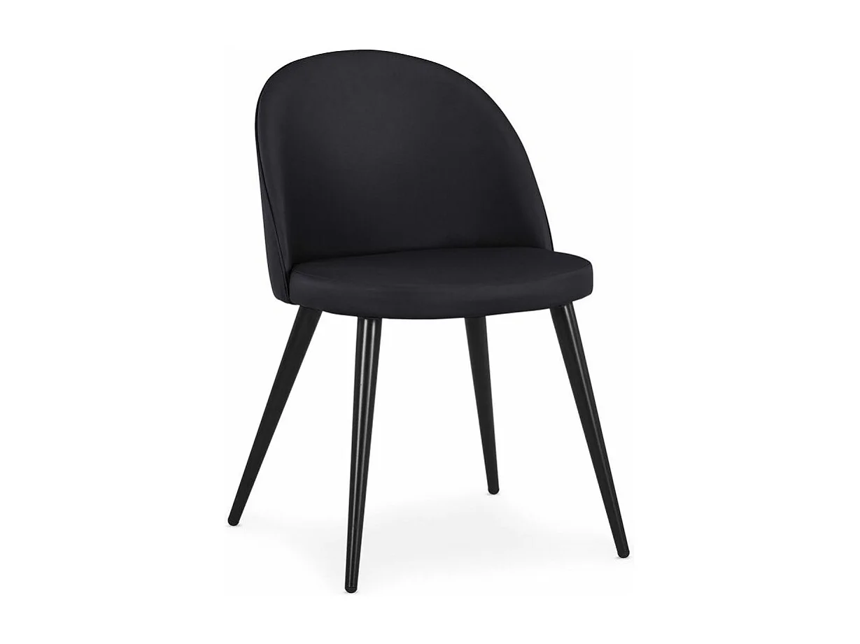 Lot de 4 Chaises Design Simili "Morro" 75cm Noir