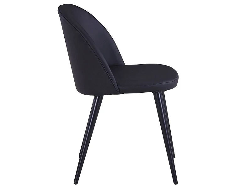 Lot de 4 Chaises Design Simili "Morro" 75cm Noir