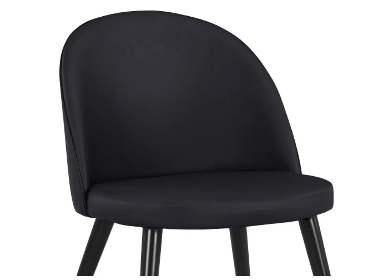 Lot de 4 Chaises Design Simili "Morro" 75cm Noir