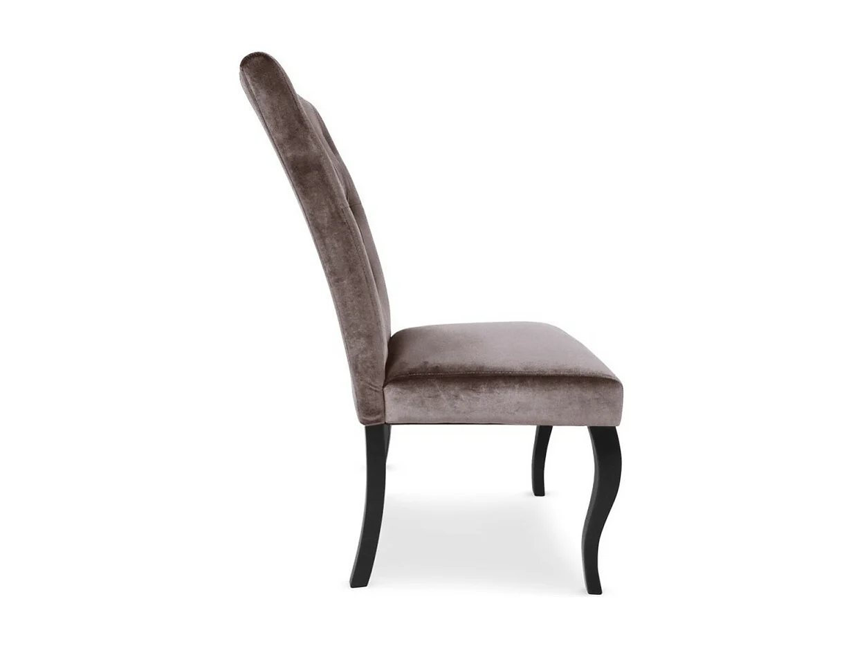 Lot de 2 Chaises Design Velours "Lucky" 106cm Taupe