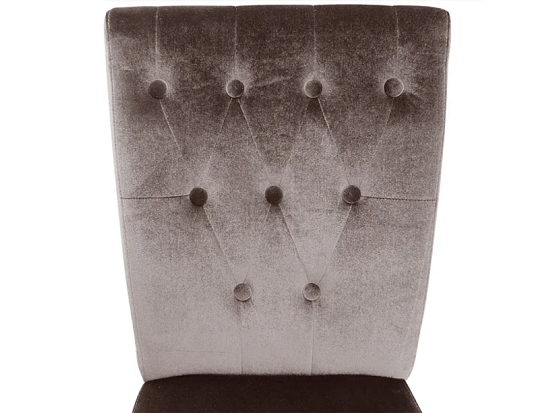 Lot de 2 Chaises Design Velours "Lucky" 106cm Taupe
