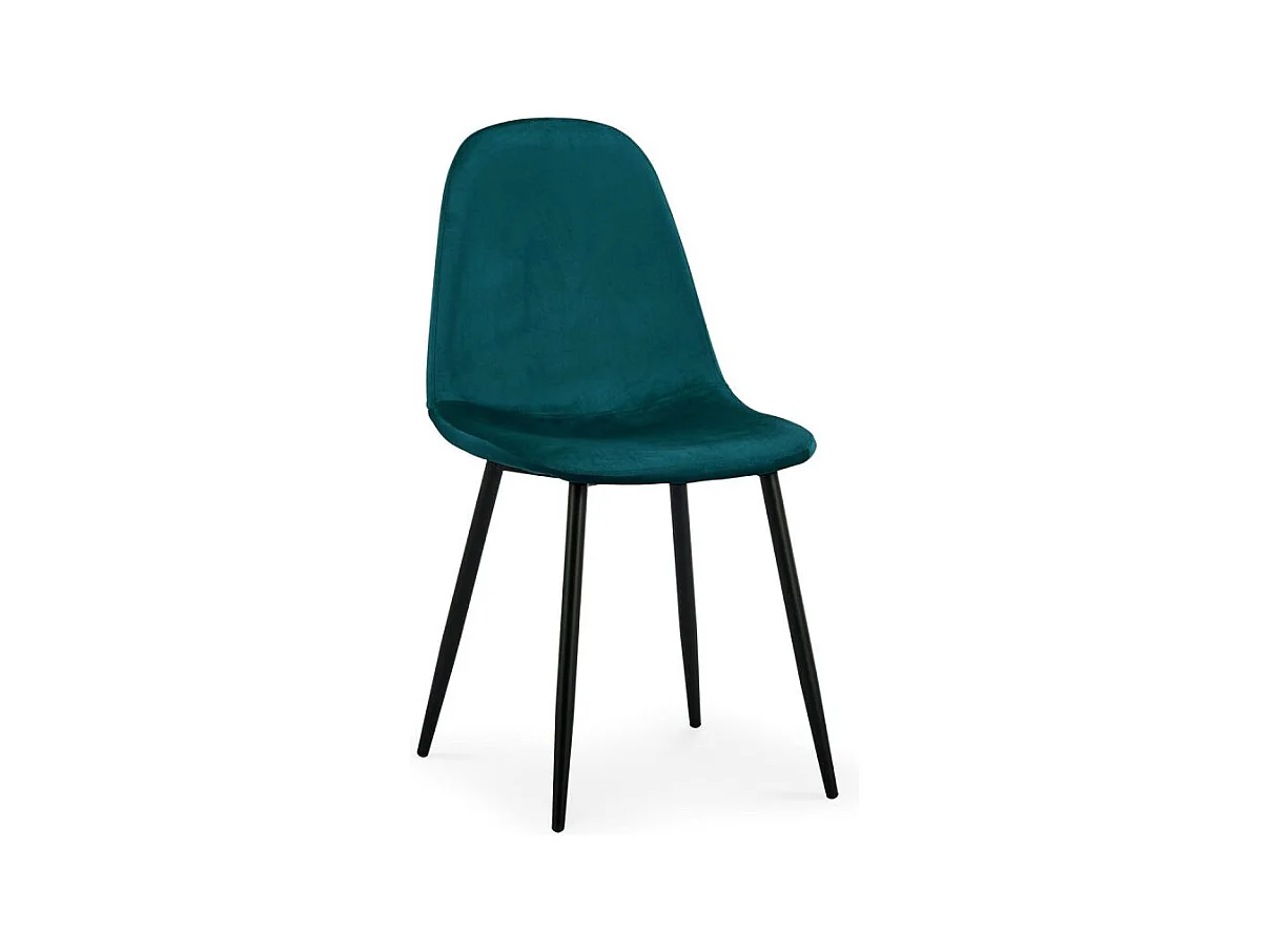 Lot de 4 Chaises Design Velours "Giny" 87cm Vert