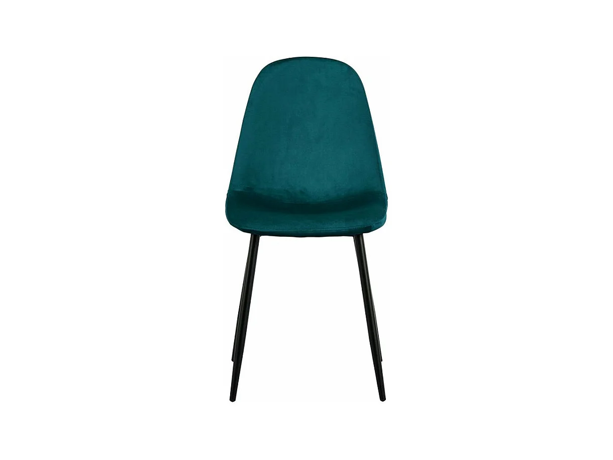 Lot de 4 Chaises Design Velours "Giny" 87cm Vert
