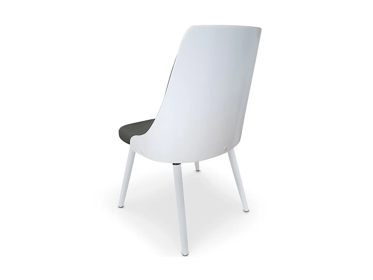 Lot de 2 Chaises Scandinave "Cargo" 79cm Gris & Blanc