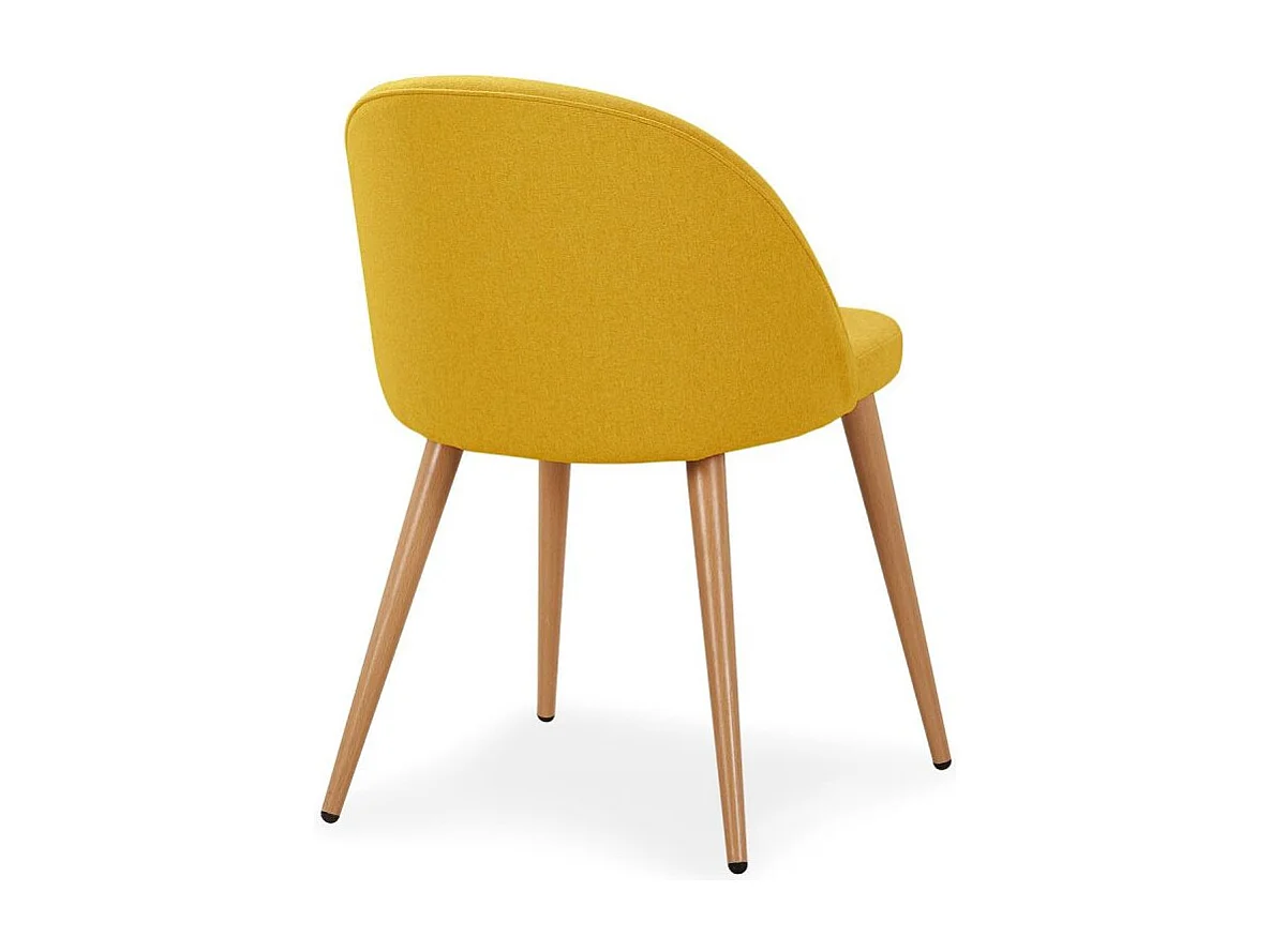 Lot de 2 Chaises Scandinaves "Morro" 78cm Jaune