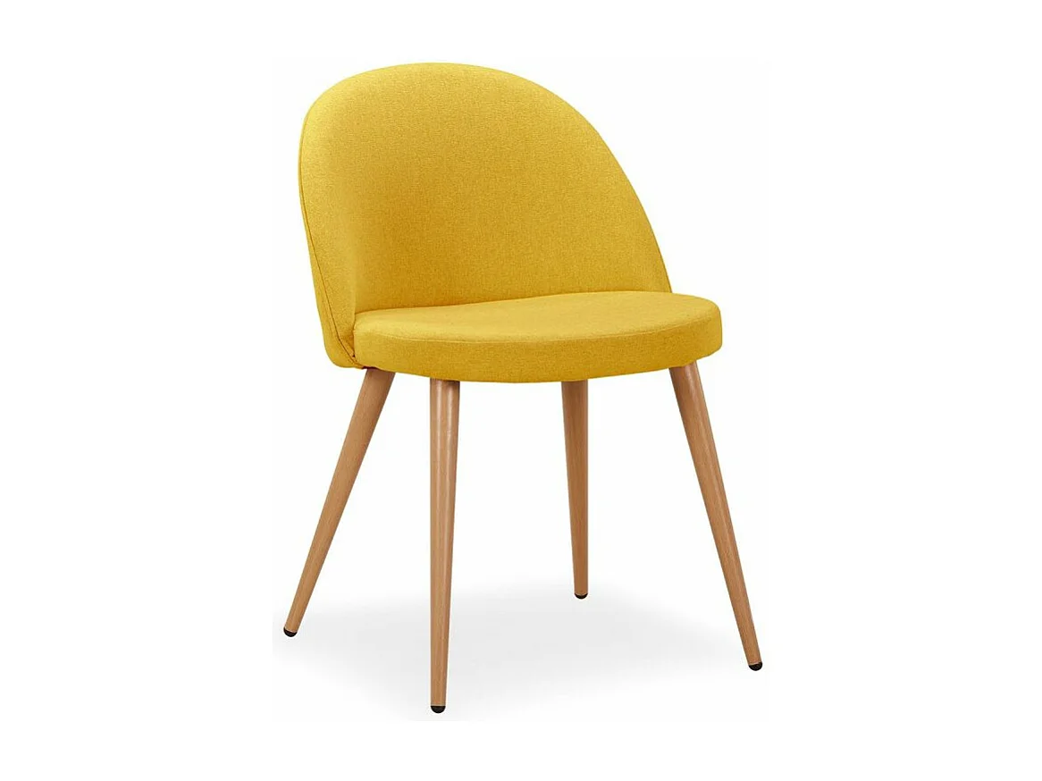 Lot de 2 Chaises Scandinaves "Morro" 78cm Jaune