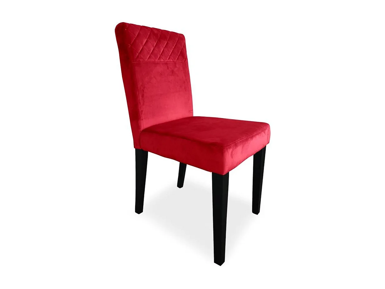 Lot de 2 Chaises Velours "Pipam" 82cm Rouge