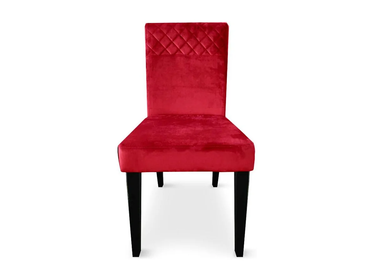 Lot de 2 Chaises Velours "Pipam" 82cm Rouge