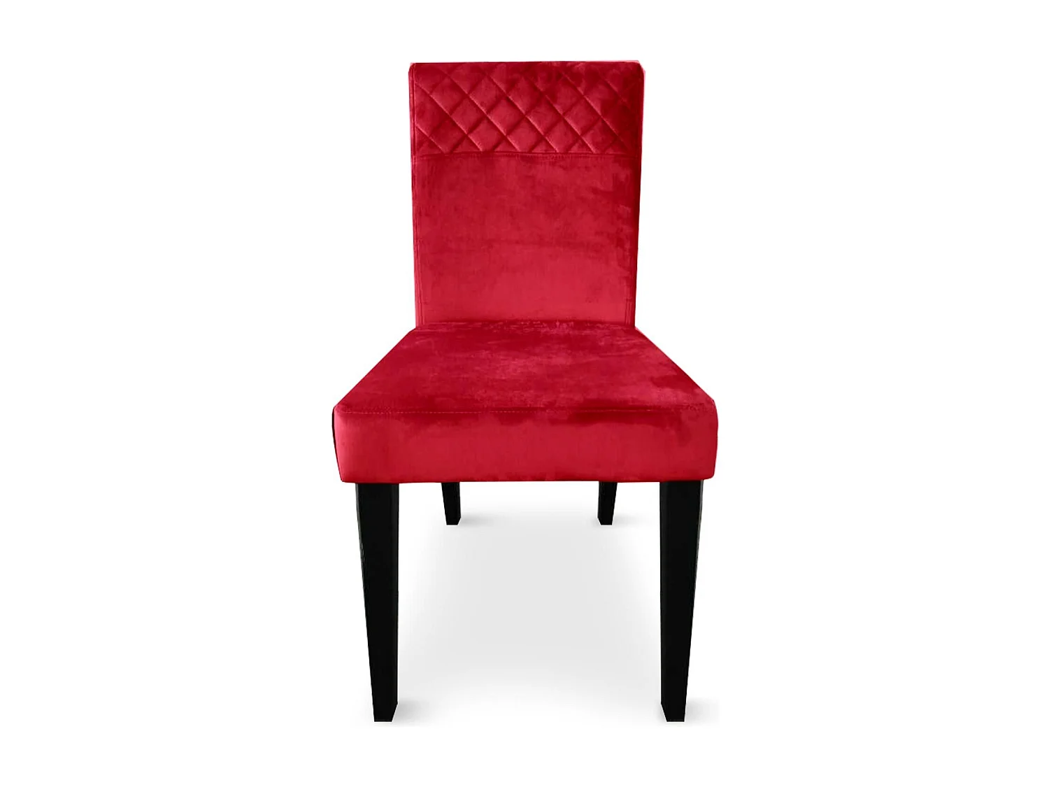 Lot de 2 Chaises Velours "Pipam" 82cm Rouge