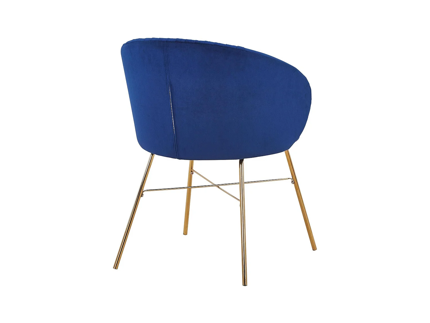 Chaise Design en Velours "Kanye" 80cm Bleu