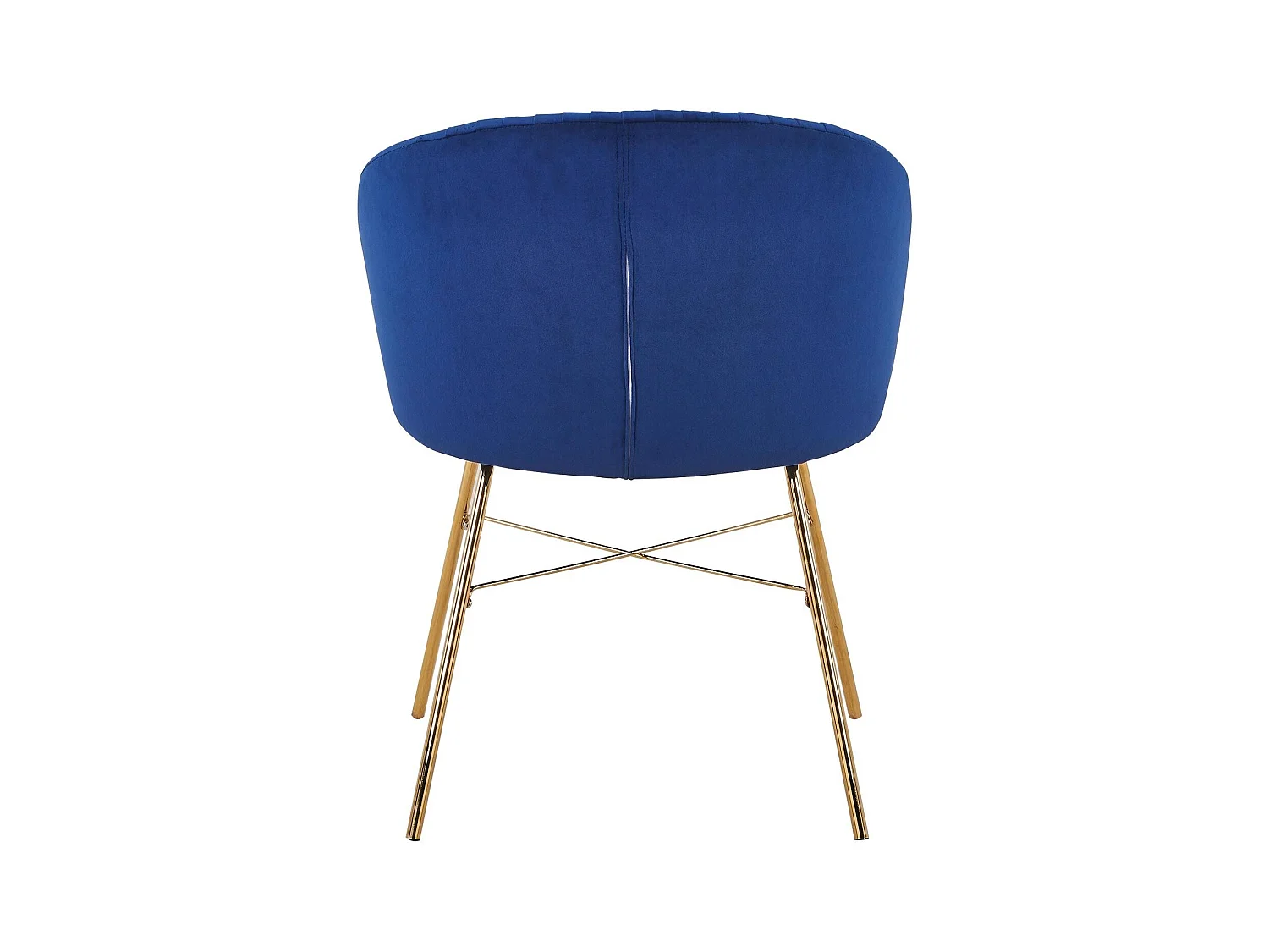 Chaise Design en Velours "Kanye" 80cm Bleu