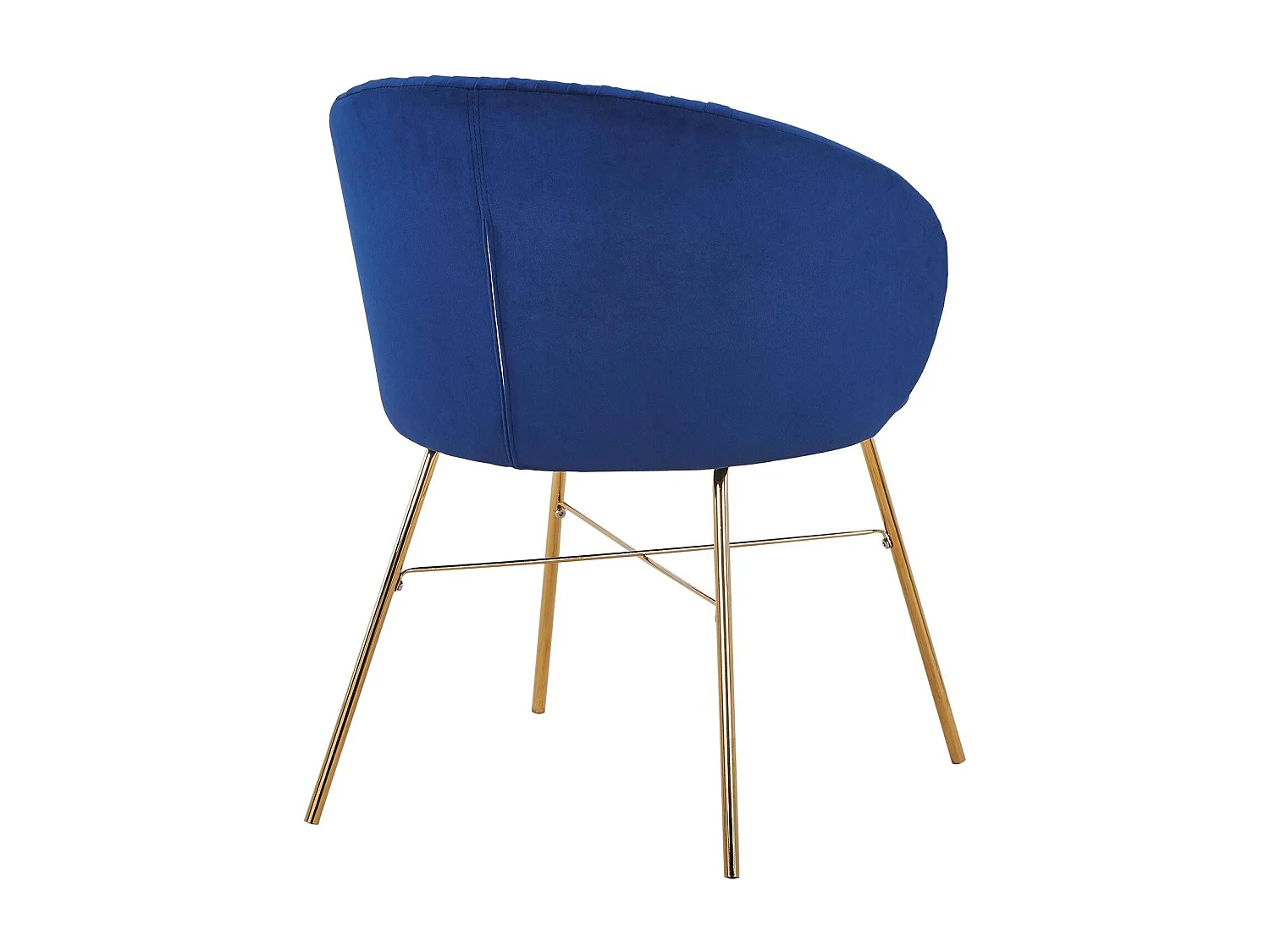 Chaise Design en Velours "Kanye" 80cm Bleu