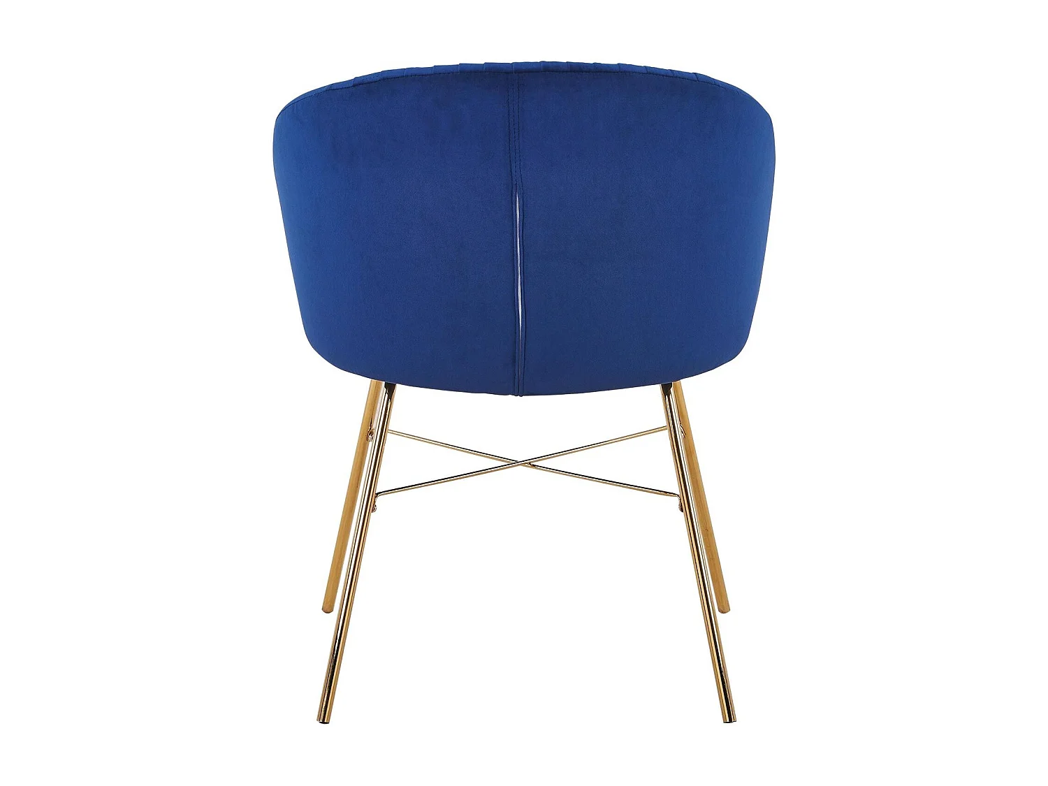 Chaise Design en Velours "Kanye" 80cm Bleu