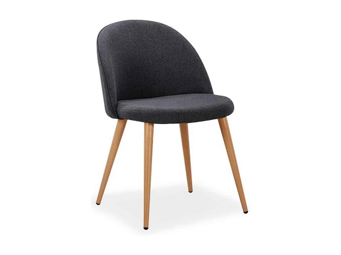 Lot de 4 Chaises Design "Morro" 75cm Gris Foncé