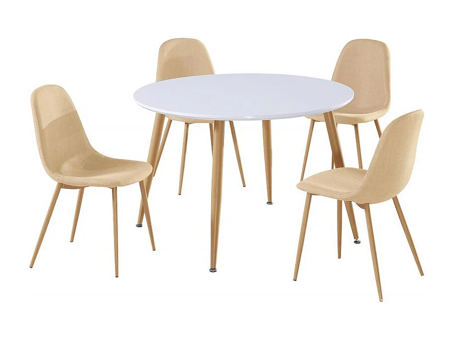 Lot de 4 Chaises Scandinave "Bonnie" 87cm Beige
