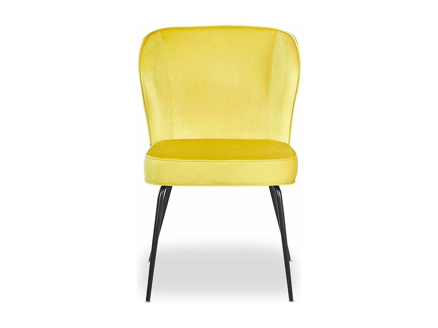 Lot de 2 Chaises Velours Design "Elsa" 79cm Jaune