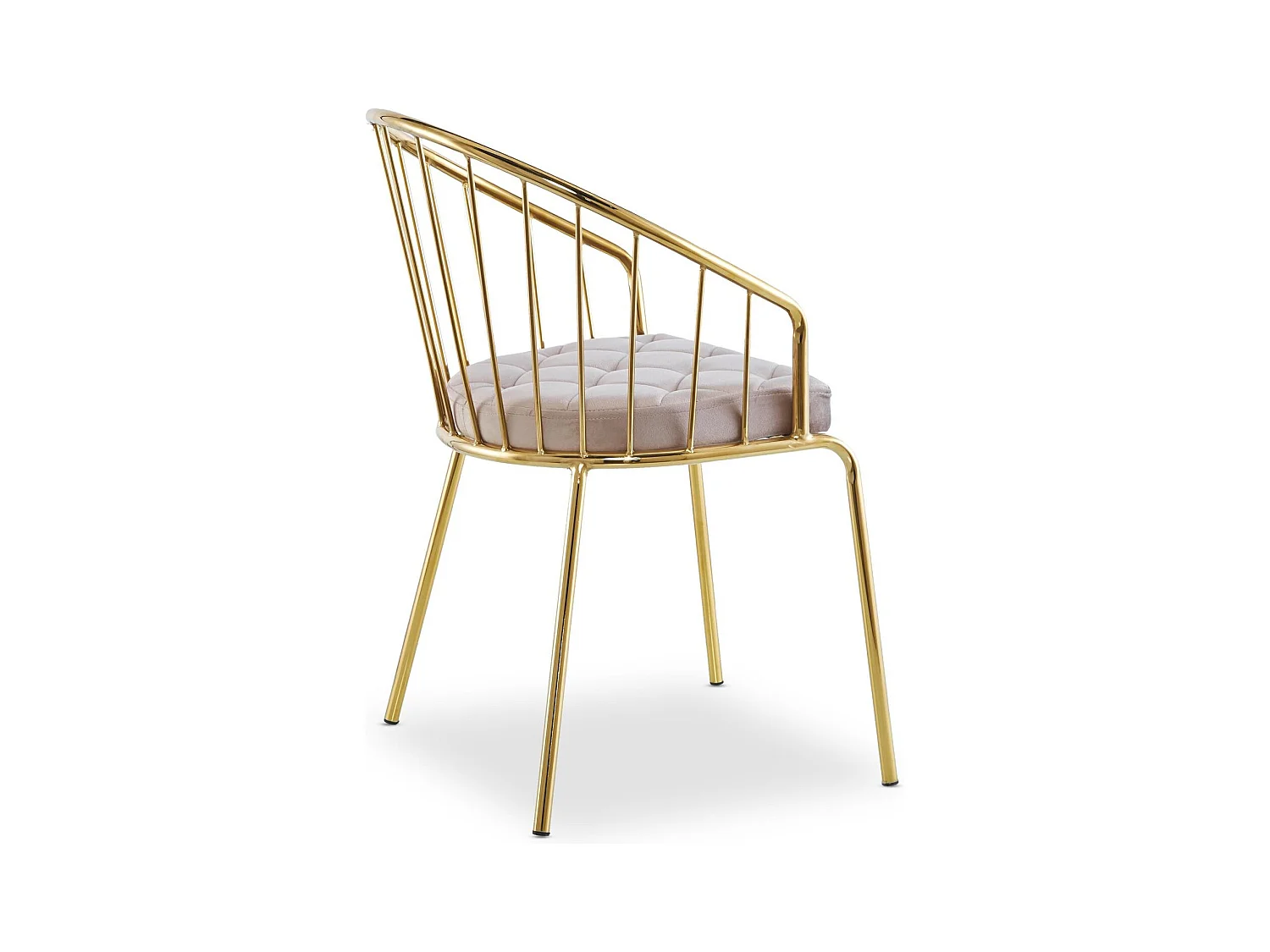 Lot de 2 chaises/fauteuils Eventille Velours Taupe