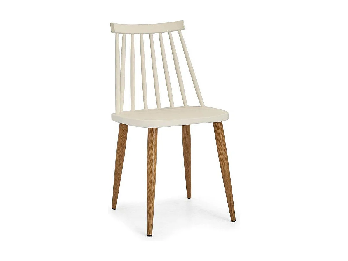 Lot de 2 Chaises Scandinaves "Estelle" 77cm Beige