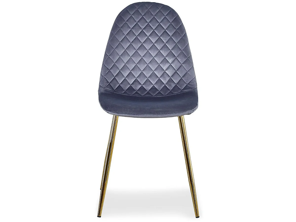 Lot de 4 Chaises en Velours "Waynor" 87cm Argent