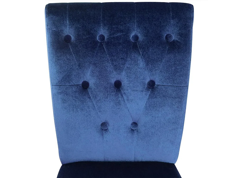 Lot de 2 Chaises Design Velours "Lucky" 106cm Bleu