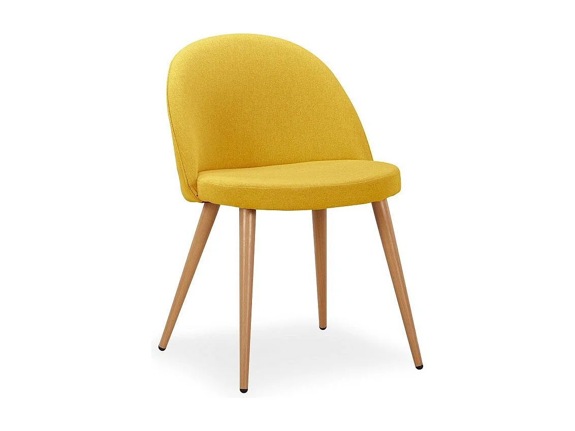 Lot de 4 Chaises Design "Morro" 75cm Jaune