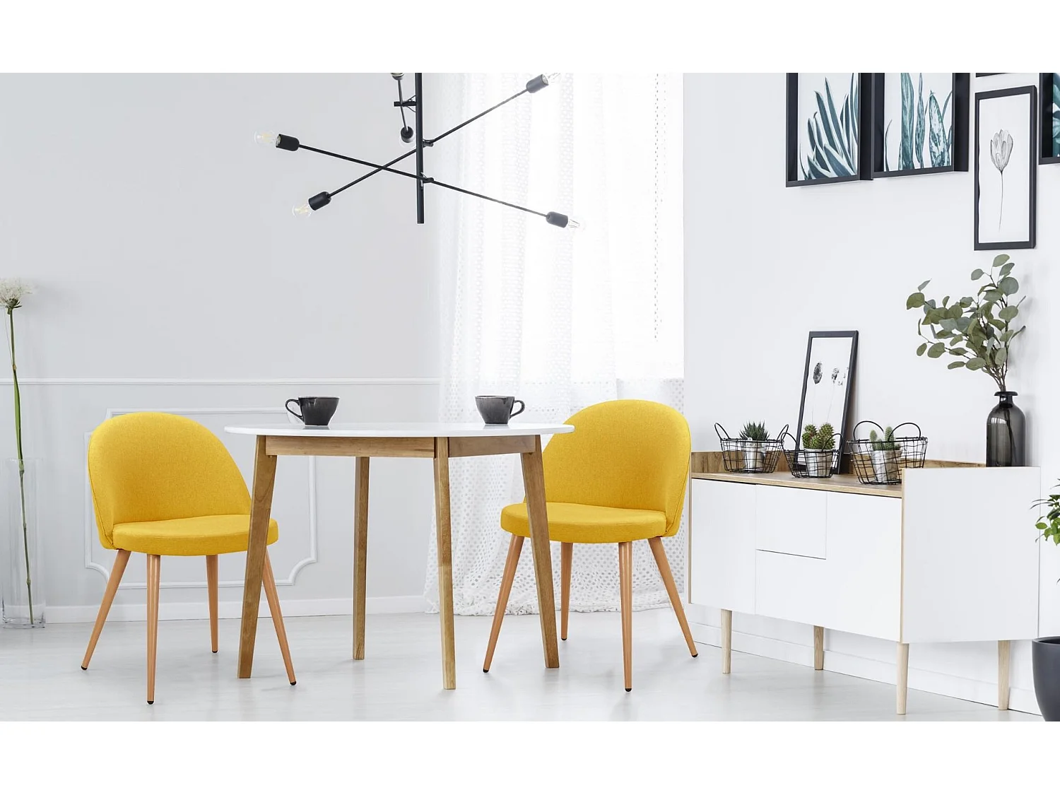 Lot de 4 Chaises Design "Morro" 75cm Jaune