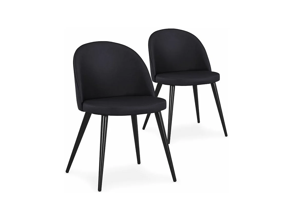 Lot de 2 Chaises Scandinaves "Morro" 78cm Noir