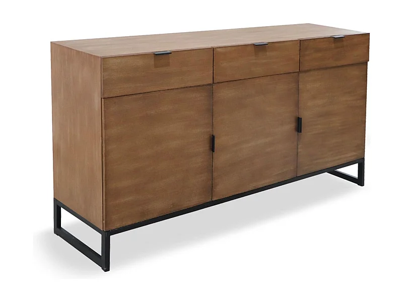 Buffet 3 Portes & 3 Tiroirs "Bolta" 150cm Naturel