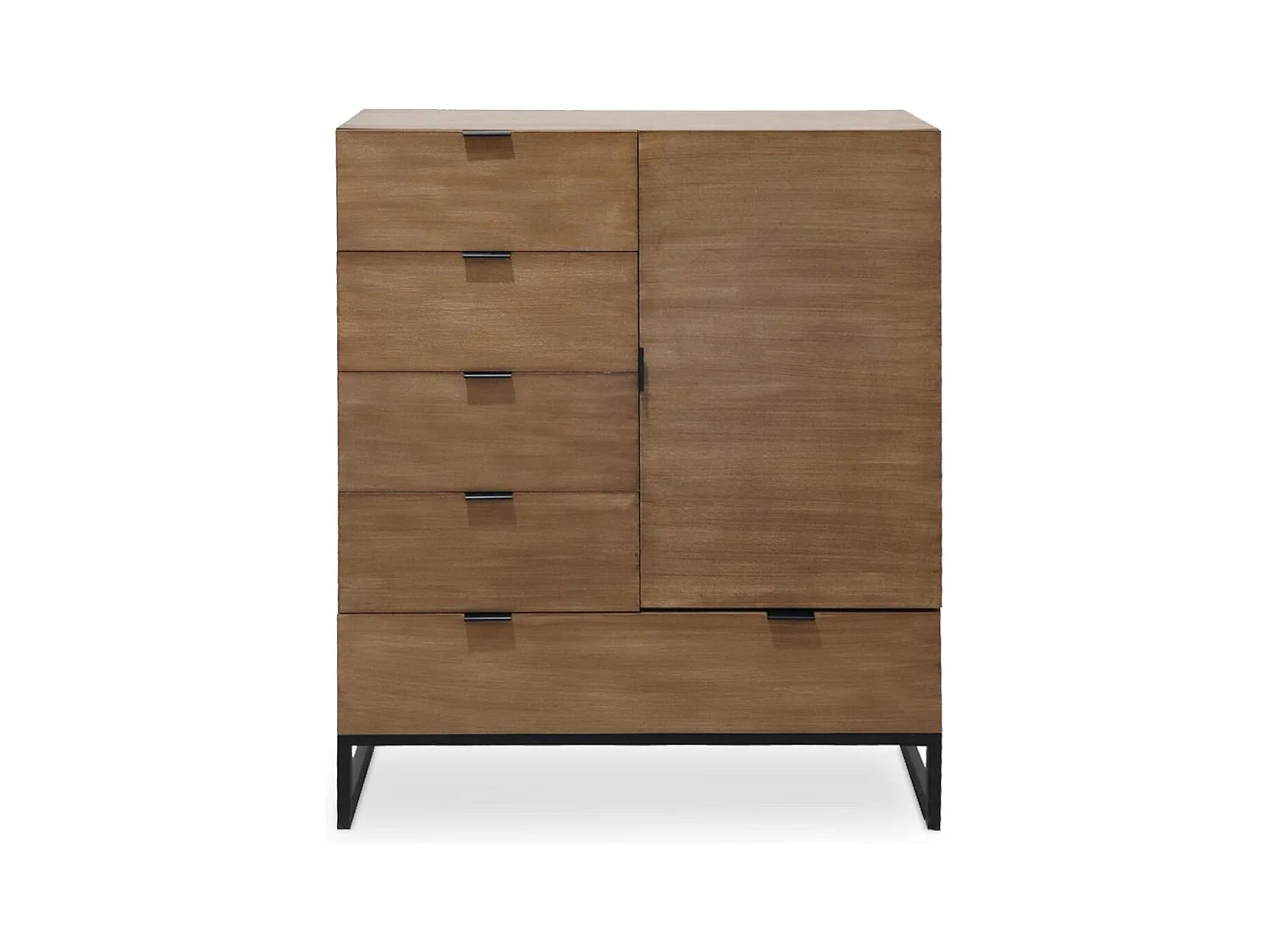 Buffet 4 Tiroirs & 1 Porte "Bolta" 112cm Naturel