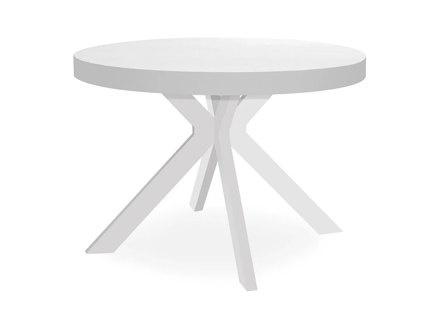 Table Ronde Extensible "Zefane" 110-260cm Blanc