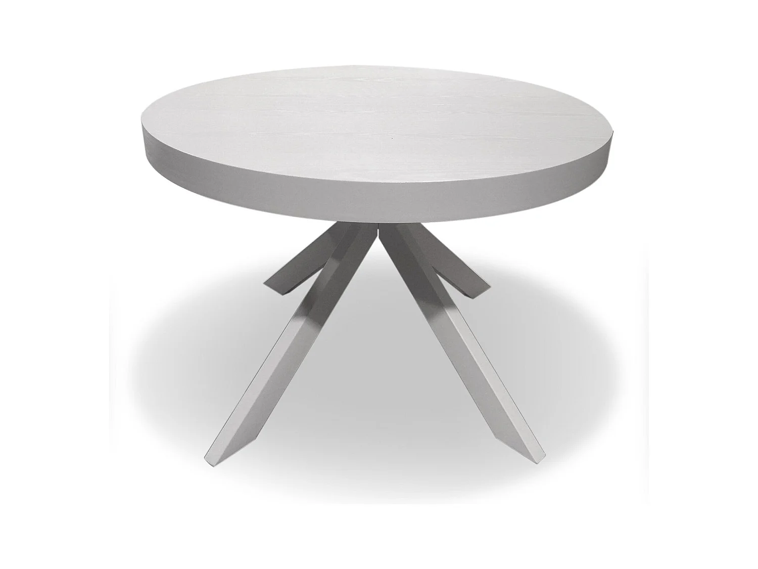 Table Ronde Extensible "Zefane" 110-260cm Blanc