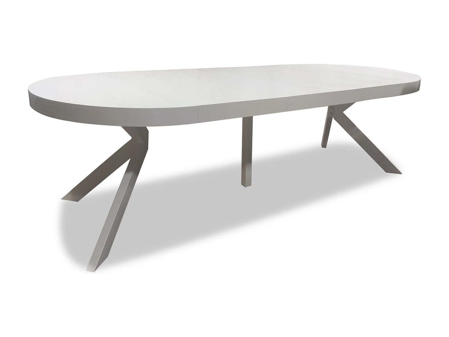 Table Ronde Extensible "Zefane" 110-260cm Blanc