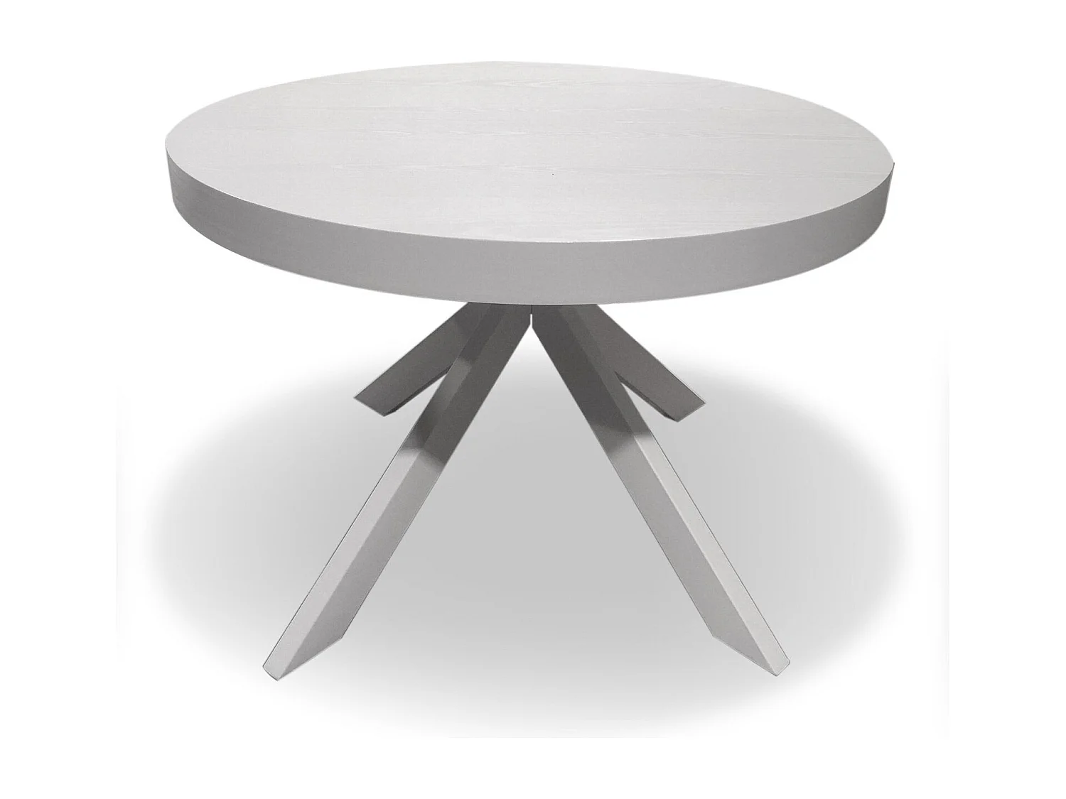 Table Ronde Extensible "Zefane" 110-260cm Blanc