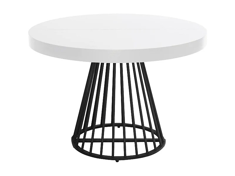 Table de Repas Extensible "Virginia" 110-260cm Blanc