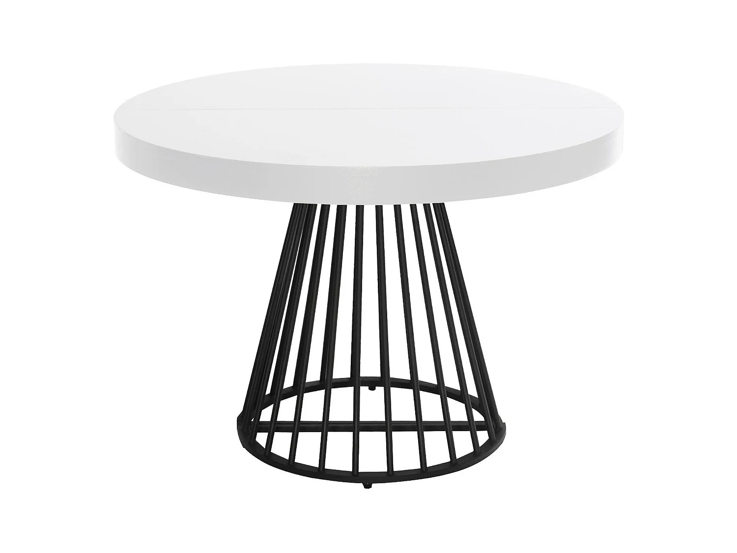 Table de Repas Extensible "Virginia" 110-260cm Blanc