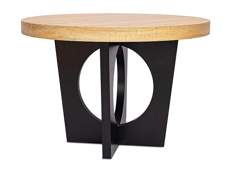 Table de Repas Extensible "Kapy" 110-260cm Chêne & Noir