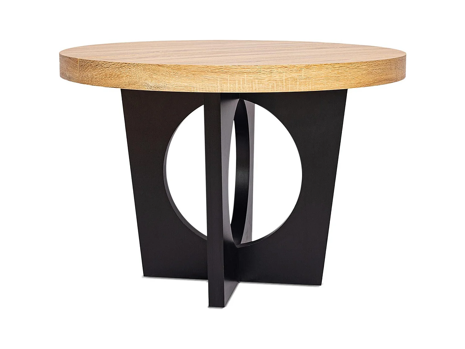Table de Repas Extensible "Kapy" 110-260cm Chêne & Noir