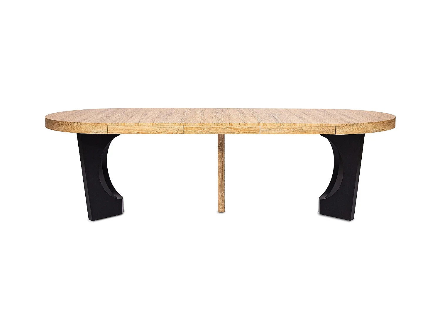 Table de Repas Extensible "Kapy" 110-260cm Chêne & Noir